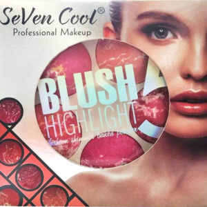 Seven Cool Highlighter Blush Makeup Pallette