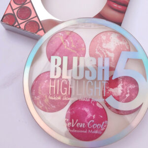 Seven Cool Highlighter Blush Makeup Pallette