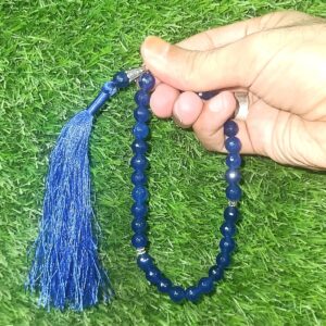 Diamond Cut Blue Jade Stones 33 Beads Tasbih / Zikr Tasbih
