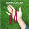 Diamond Cut Ruby Jade Stones 33 Beads (10mm) Tasbih / Zikr Tasbih
