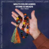 Multi Colored Aqeeq Stone 33 Beads (14mm) Tasbih / Zikr Tasbih