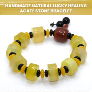 Handmade Natural Lucky Healing Agate Stone Bracelet