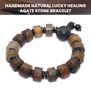 Handmade Natural Lucky Healing Agate Stone Bracelet