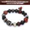 Handmade Natural Lucky Healing Agate Stone Bracelet