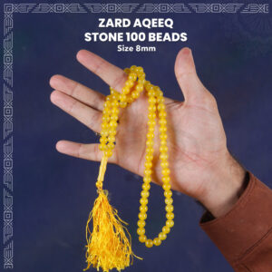 Zard Aqeeq Stone 100 Beads (8mm) Tasbih / Zikr Tasbih