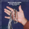 White Shajri Aqeeq Stone 33 Beads (10mm) Tasbih / Zikr Tasbih