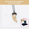 Wolf Tooth Opal Pendant With Pave Stones
