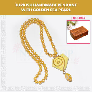 Turkish Handmade Pendant With Golden Sea Pearl