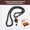 Turkish Handmade Pendant Sulemani Aqeeq Beads
