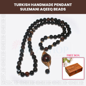 Turkish Handmade Pendant Sulemani Aqeeq Beads